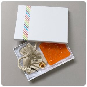 Orange glass gift set